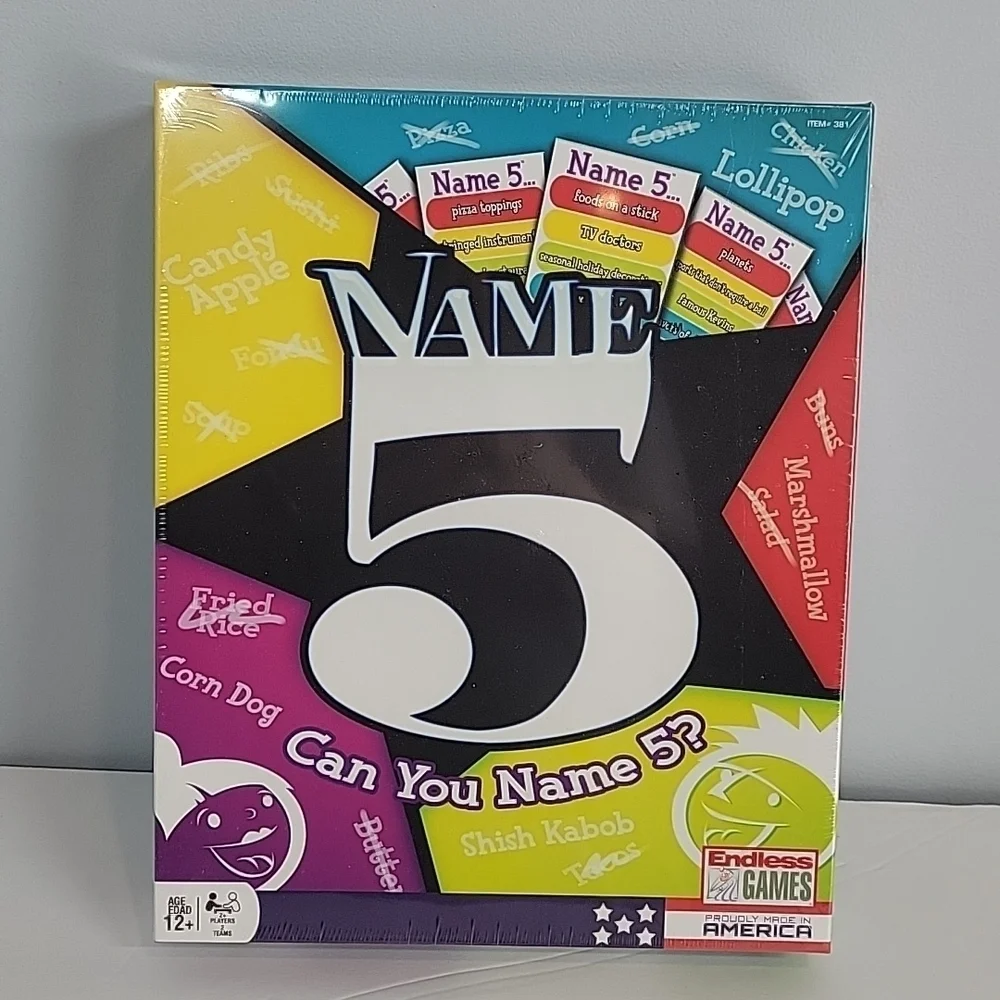 Can You Name 5? Board Game / Endless Games
